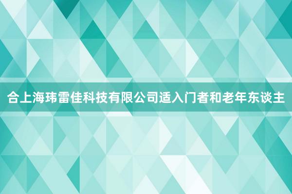 合上海玮雷佳科技有限公司适入门者和老年东谈主